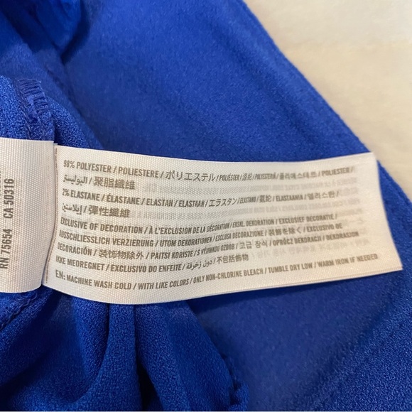 Abercrombie & Fitch Womens Pull On Pants Pockets Blue Boho Trouser High Rise M - Picture 10 of 10